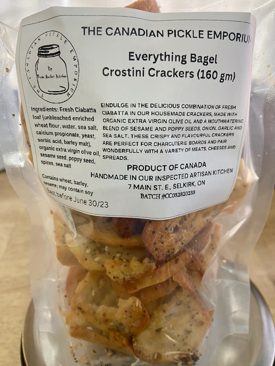 Everything Bagel Crostini Crackers (160 gm) (VEGAN)